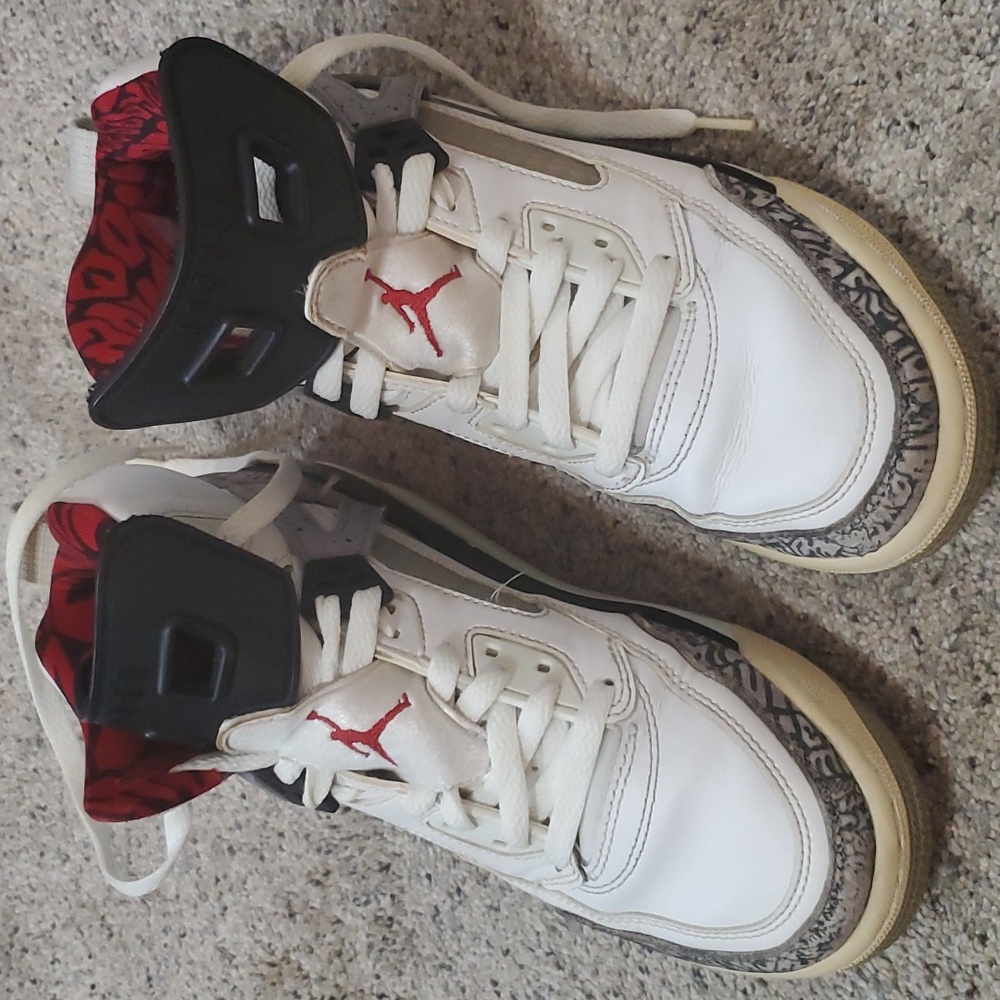 5.5y Jordan Spizike White Cement 2017